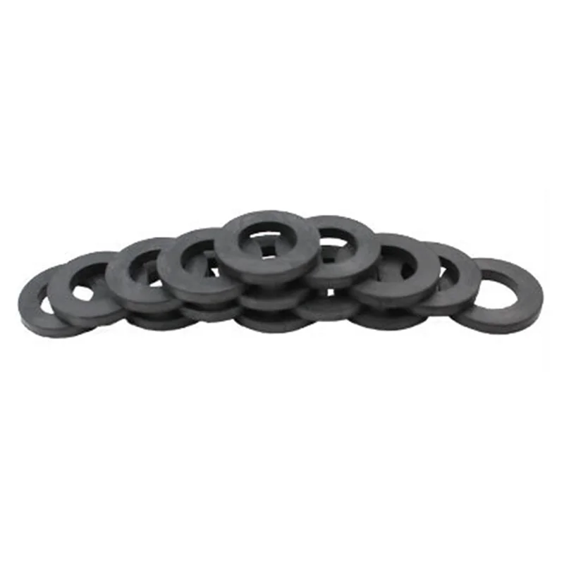 AA81-M6 Black Plastic Rubber Flat Washer Plane Spacer Insulation Gasket Ring For Screw Bolt