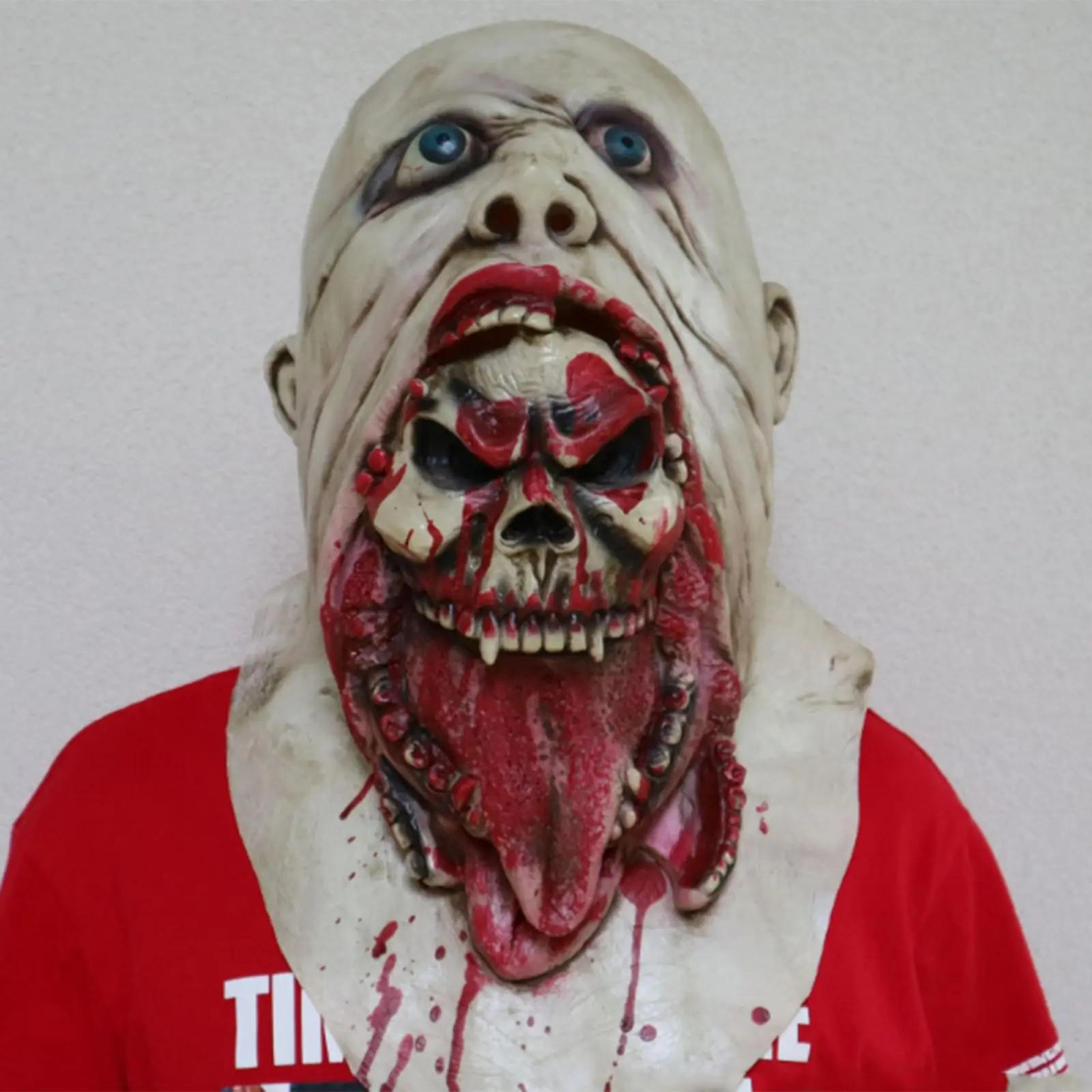 

Scary Ghoulish Latex Mask Adult Horror Costume Fancy Dress for Halloween Cosplay