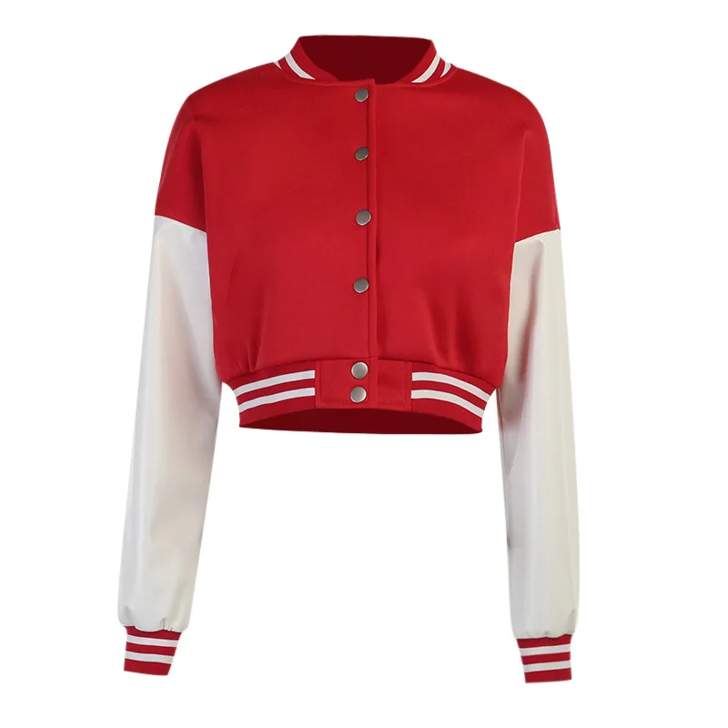 Veste Slim à simple boutonnage pour femmes, nouvelle veste d'hiver en PU, couture de lettres brodées, uniforme de Baseball à manches longues, sport