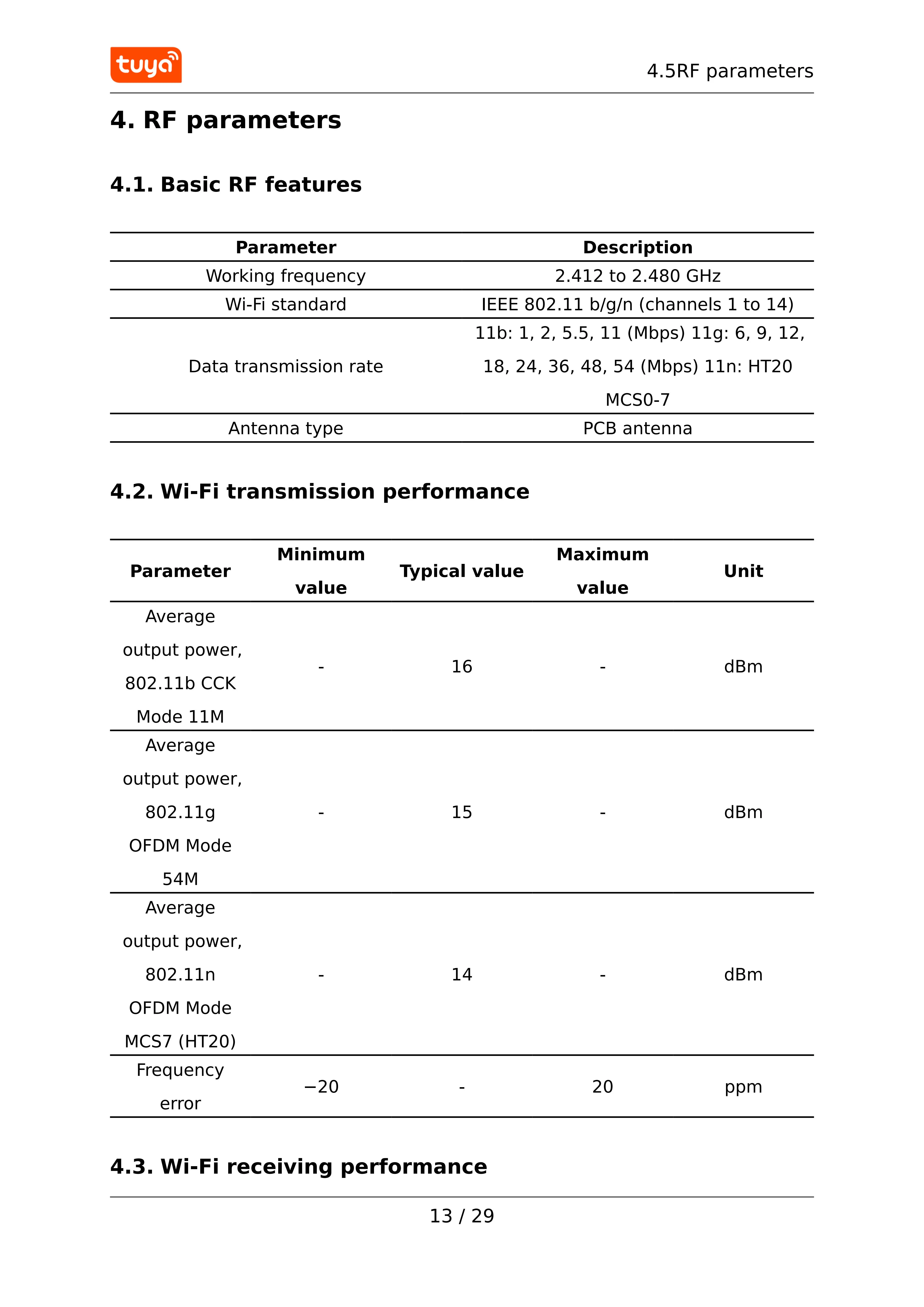 Tuya CBU-Modul CBU-IPEX Energiesparendes WiFi/Bluetooth, Unterstützt AP- und STA-Dual-Role-Verbindung, BK7231N Drahtloser RF-Chip – Detail 13