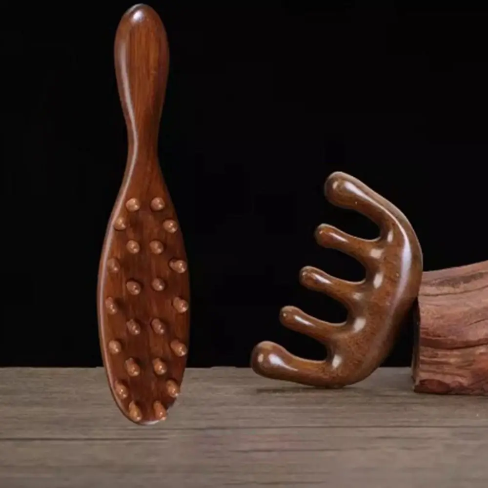 

Расслабляющая меридианная массажная расческа для кожи головы, кровообращение, массажная расческа для головы из сандалового дерева, антистатическая расческа для гладких волос из сандалового дерева