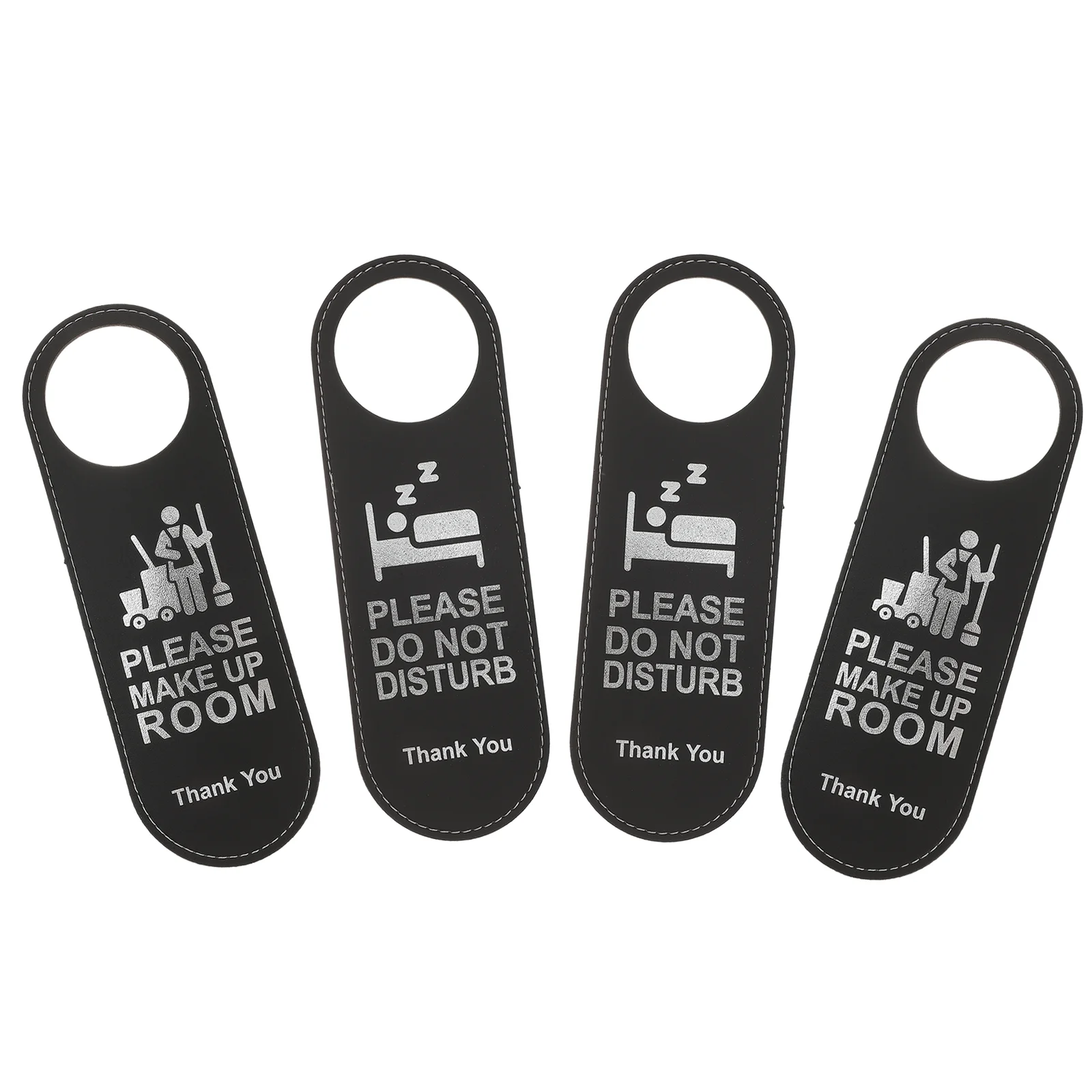 4 Pcs Listing Door Handle Tag Hanging for Black Handles Make Up Room Hanger Not Disturb Double Sided