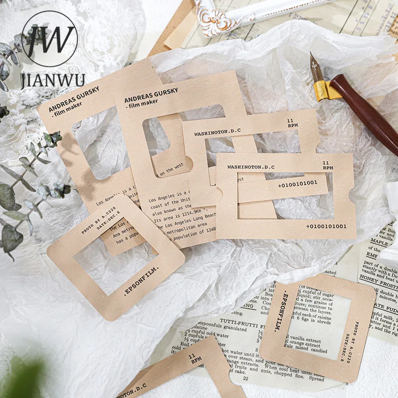 JIANWU 10-arkści stara seria wspomnień Vintage Film obramowanie kolaż materiał papier kreatywny DIY dziennik Scrapbooking papiernicze