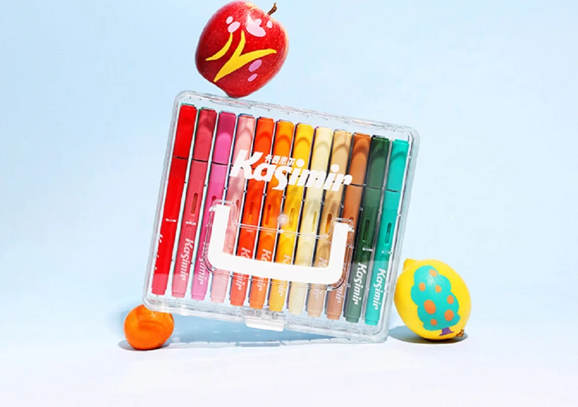 Soft headed acrylic marker pen children's special washed watercolor pen set 24/36/48/60 color art paint brush, cute marker pen