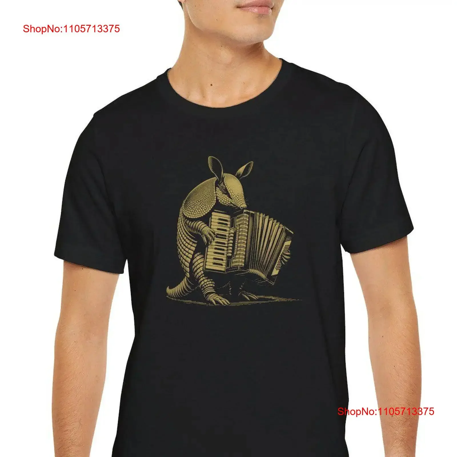 Armadillo playing the accordion T Shirt funny animal tee unique music lover gift vintage distressed faded yellowed vintage