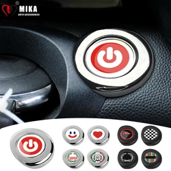 Car Engine One Button Start Stop Cover Stickers For Mini Cooper R55 R56 R57 R58 R59 R60 R61 Decoration Metal Car Accessories