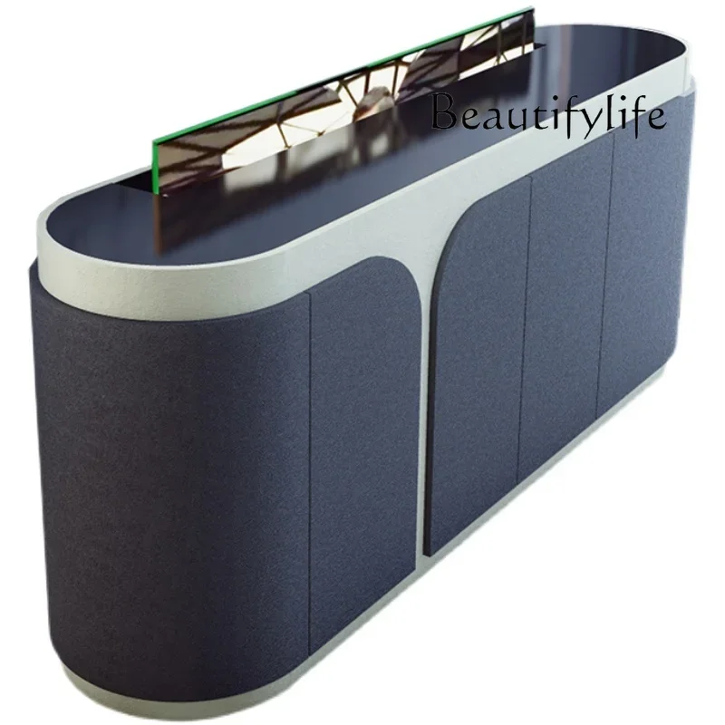 

Intelligent integrated TV cabinet light luxury high-end leather new living room modern custom bedroom floor cabinet