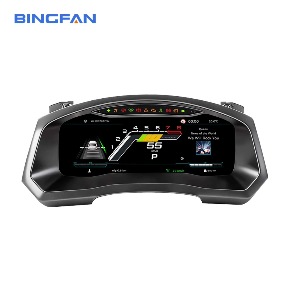 New 12.3 Inch Linux Dashboard Speedometer LCD Digital Instrument Cluster Car Auto Panel for VW Tiguan L 2017-2021