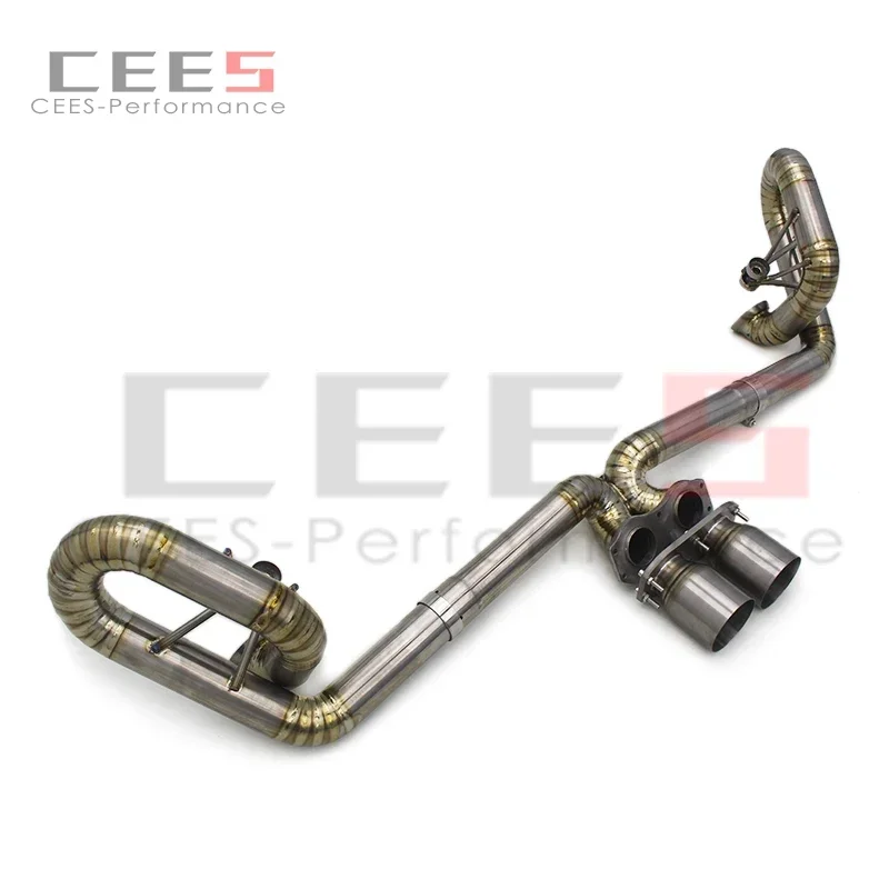 CEES Titanium Racing Straight Catback Exhaust System For Porsche 911 991/991.2 GT3 4.0 2015-2018 Performance Exhaust Pipes