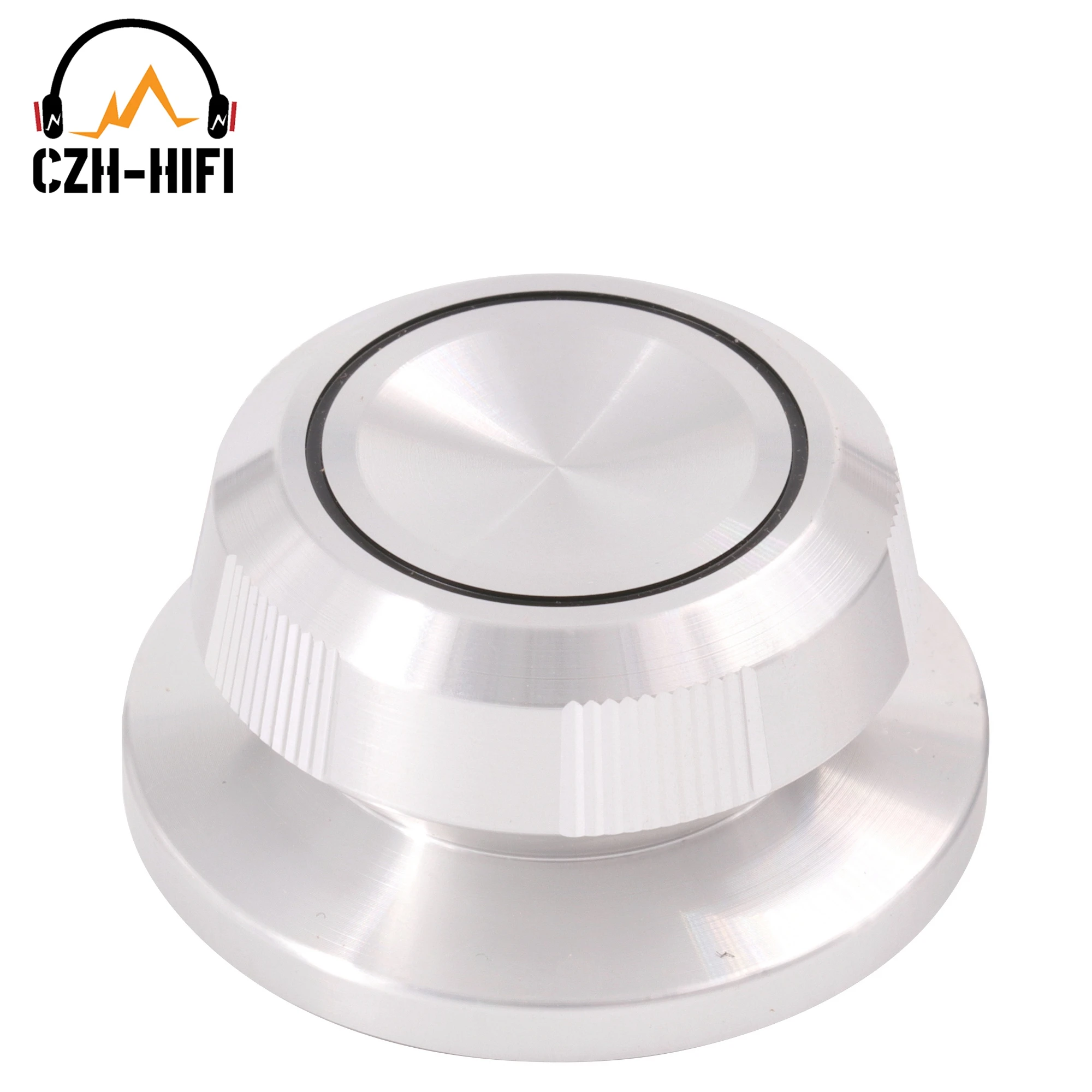 48x23 High End CNC Machined Solid Aluminum Knob for Audio Amplifier Potentiometer Volume Control DAC Radio Ratary Switch DIY