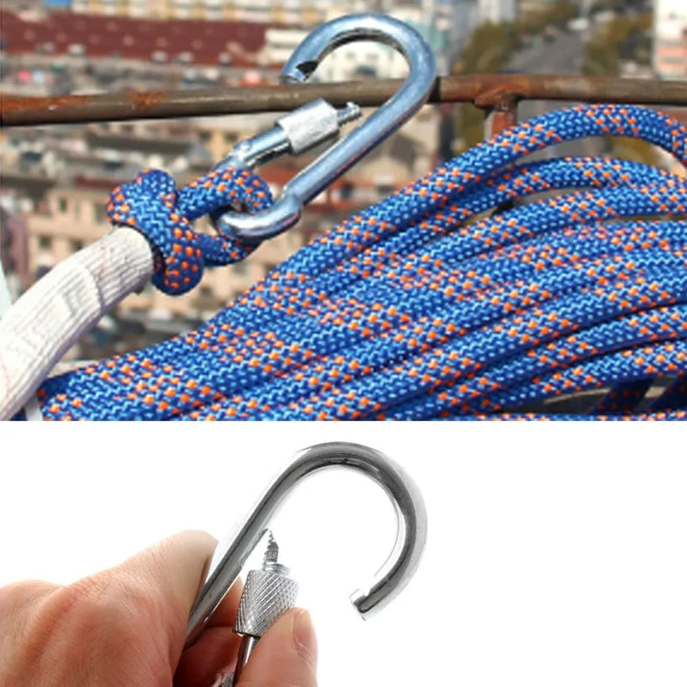 High-strength Iron Spring Buckle, Lifting Bag Hardware Hook, Outdoor Rock Climbing Quick Connection Buckle Accessories Carabiner