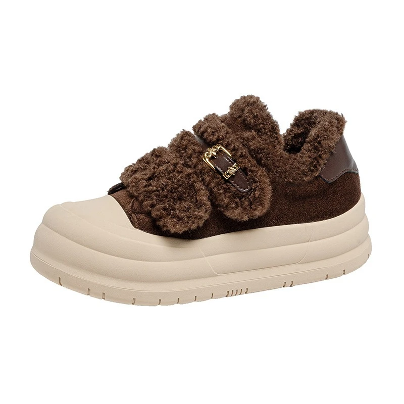 

CICIYANG Women Sneaker Boots 2025 New Flat Female Winter Shoes Genuine Leather Non-slip Plus Size Fashion Women Vulcanized Shoe