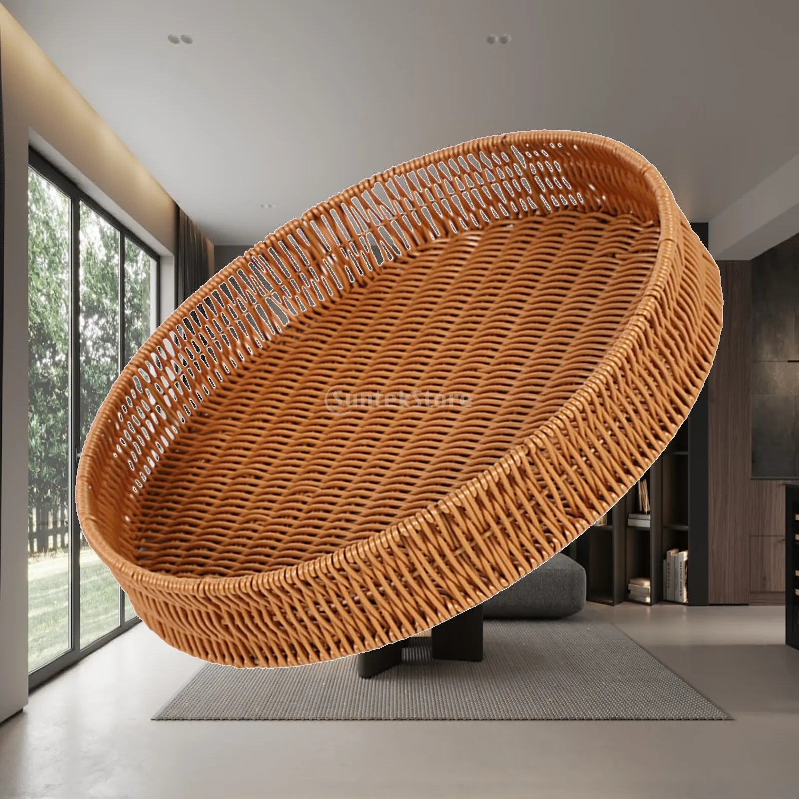 Wicker Storage Basket Home Decoration DIY Handmade Keys Bowl Decorative