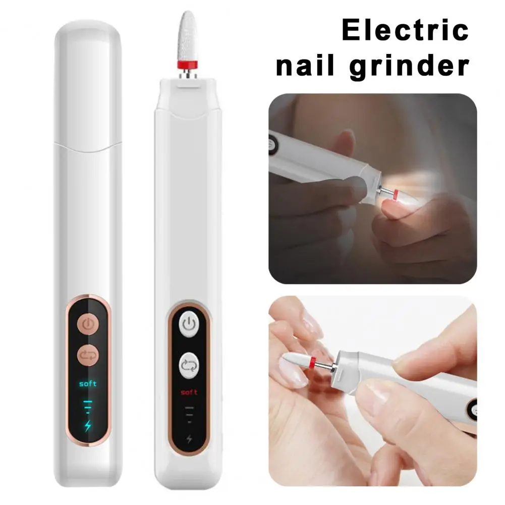 Recarregável sem fio elétrica Nail Drill Kit, portátil Nail Drill, remoção da pele mortos, acrílico, 3 velocidades, 6 Bits