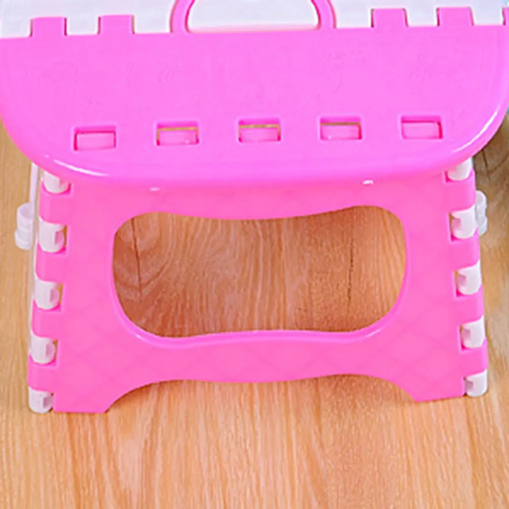 Folding Step Stool for Kids Toddlers Lightweight Portable Non Slip Textured Surface Easy One Hand Open Bathroom Kitchen Rv Use