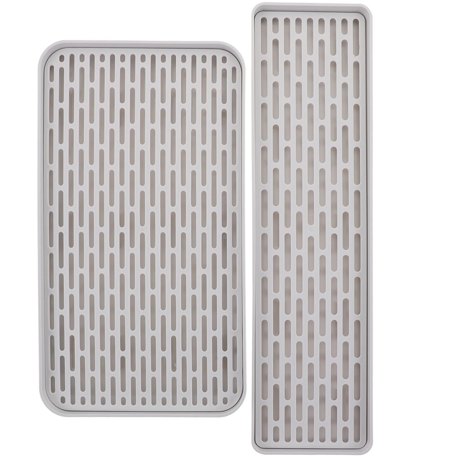 

2pcs Draining Tray Double-Layer Design Practical Kitchen Tableware Holder Cup Bowl Dryer Water Filter Plate Multi-Purpose Drain