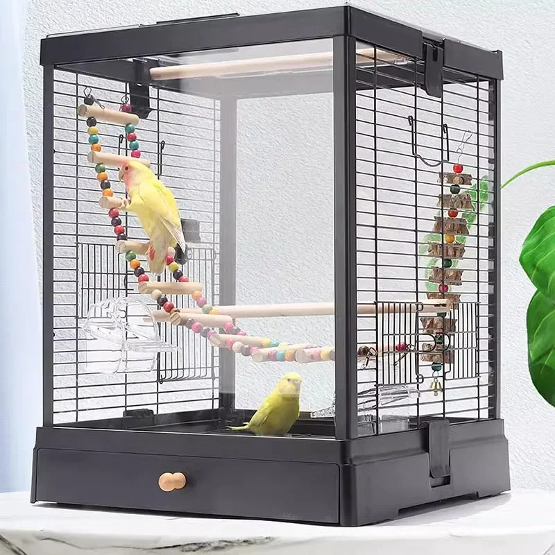 

Acrylic Pigeon Bird Cages Clear Hammocks Cockatiel Large Accessories Drinker Bird Cages Portable Pajaros Jaula Bird Supplies