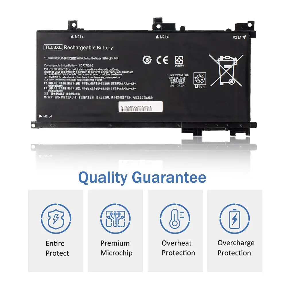 Imagem -06 - Bateria para hp Omen Te03xl 15-ax012tx a 15-ax050tx 15-bc001tx a 15-bc045tx 14-am028tx 15-ay030tx 15-ay031tx 15-ay032tx 15-ay032tx