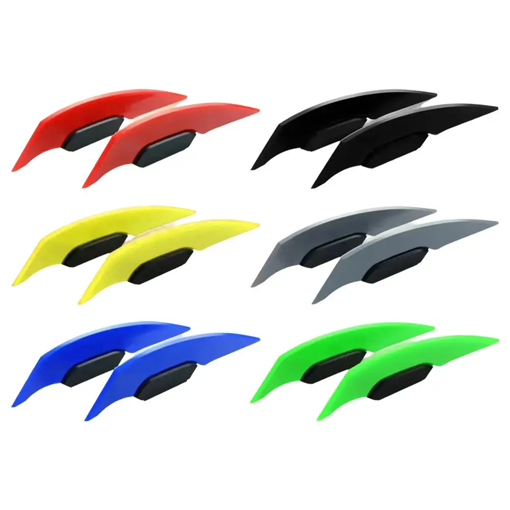 1Pair Universal Motorcycle Winglet Aerodynamic Spoiler Dynamic Wing Decoration Sticker For Motorbike Scooter Accessories