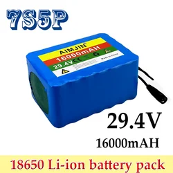 7S5P 18650 lithium battery pack 16Ah BMS 500W 29.4V 16000mAh for wheelchair electric,Balanced vehicle