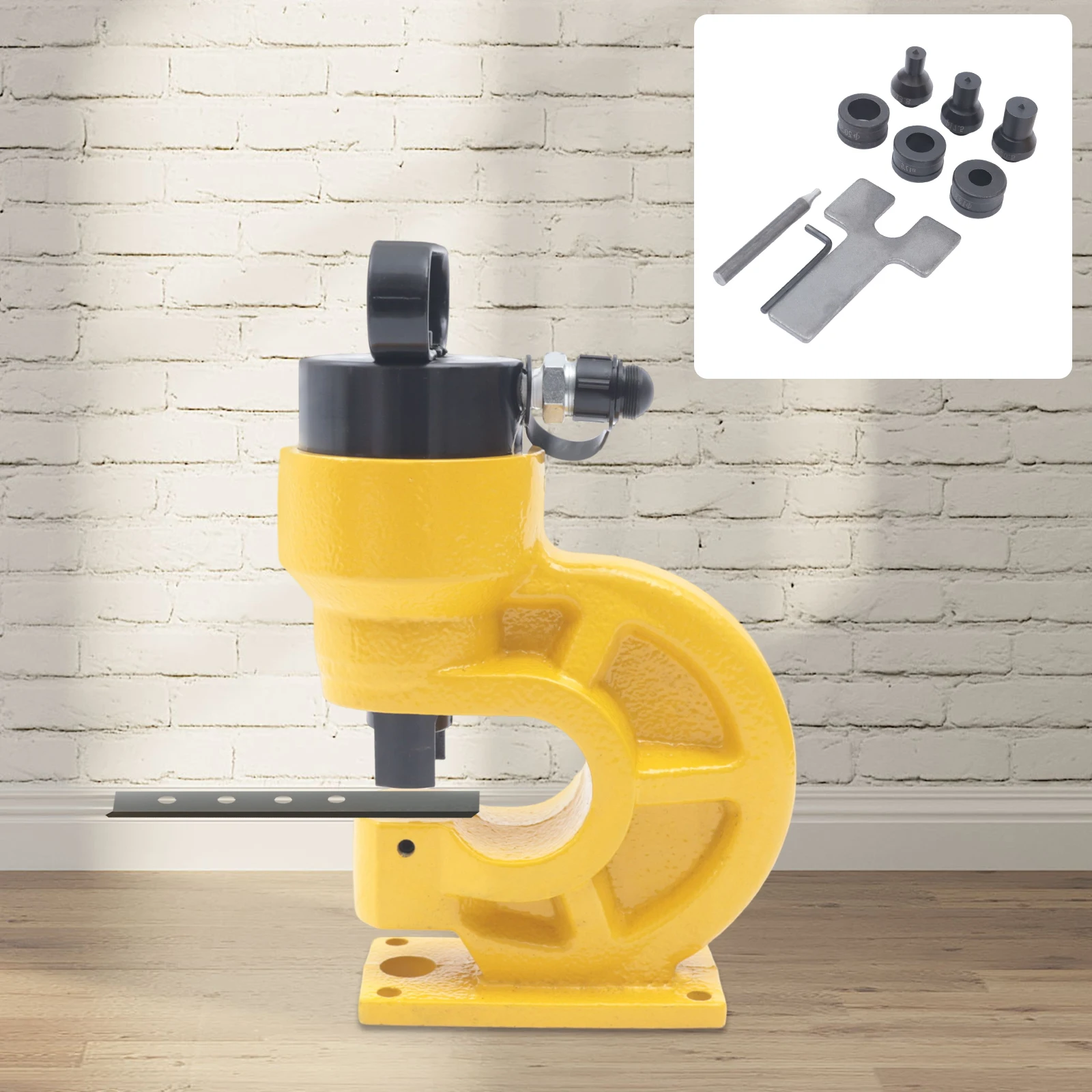 Herramienta Hidráulica Para Perforar Orificios, Prensa Hidráulica De 31T Con 4 Matrices, Para Perforar Placas Metálicas, Hierro Angular, Barra De Cobre — -62%, 210.75€ Coupon, from 124.66€ – 62% descuento – €124.66