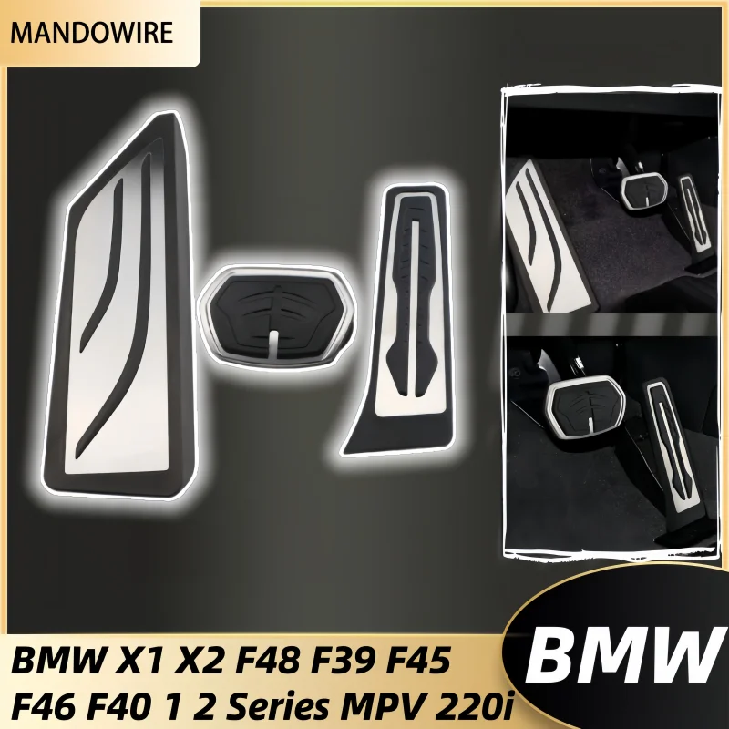 

Автомобильные педали AT для BMW X1 X2 F48 F39 F45 F46 F40 1 2 серии MPV 220i LHD, крышка педали акселератора и тормоза