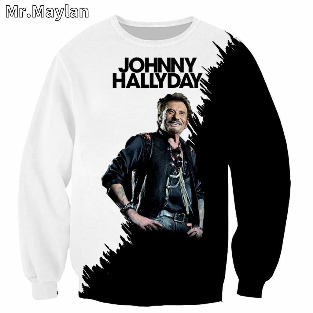 

Rock French Johnny Hallyday Sweatshirts 3D Print Unisex Pullover Hoodies Long Sleeve Crewneck Streetwear Hoody Sudaderas 5XL A22