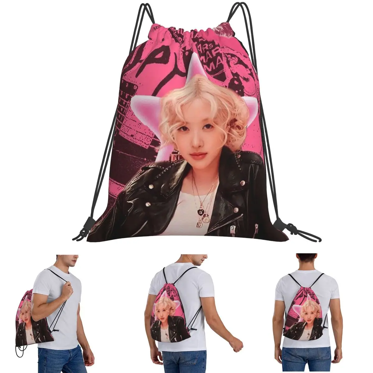 حقائب ظهر APT ROSE Bruno Mars حقائب ظهر عصرية محمولة برباط حقيبة رياضية حقائب كتب للسفر والمدرسة