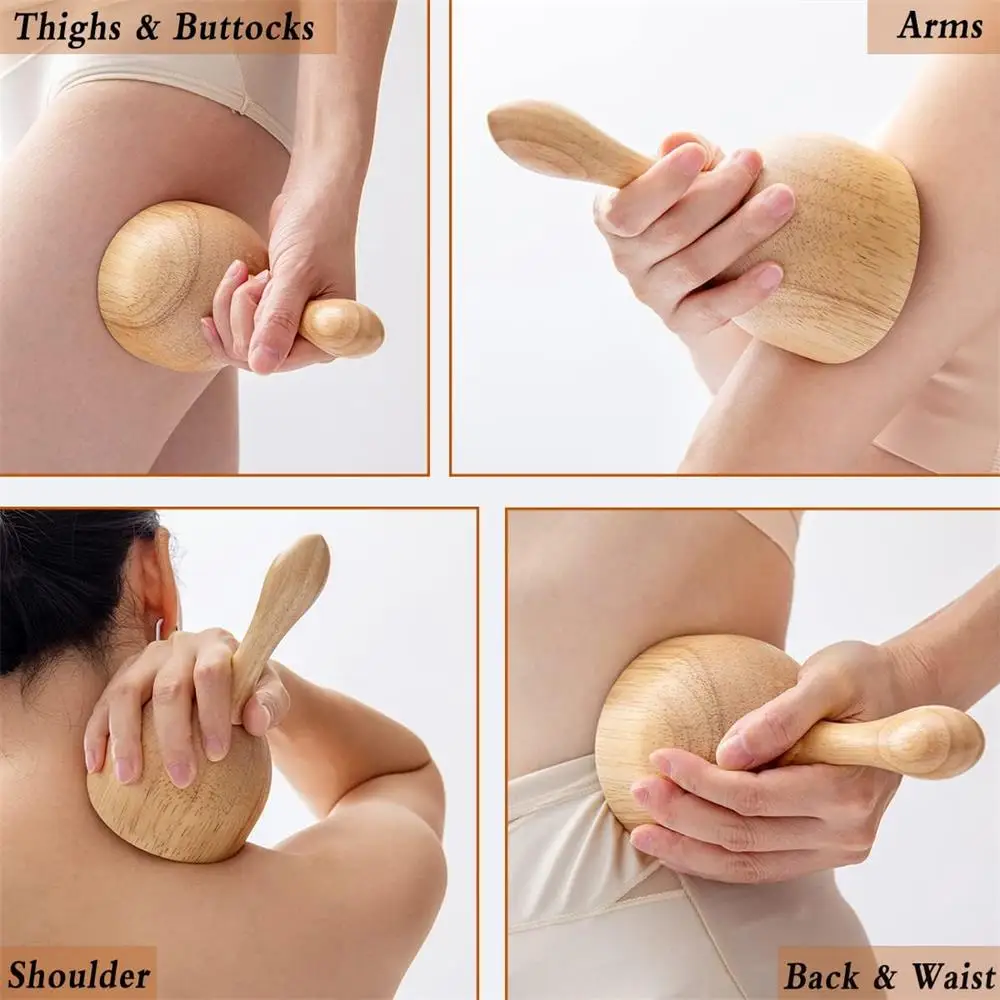 Wood Therapy Cup Wood Therapy Massage Tools Body ShapingTool for Lymphatic Drainage & Cellulite Reduction,Maderoterapia Massager