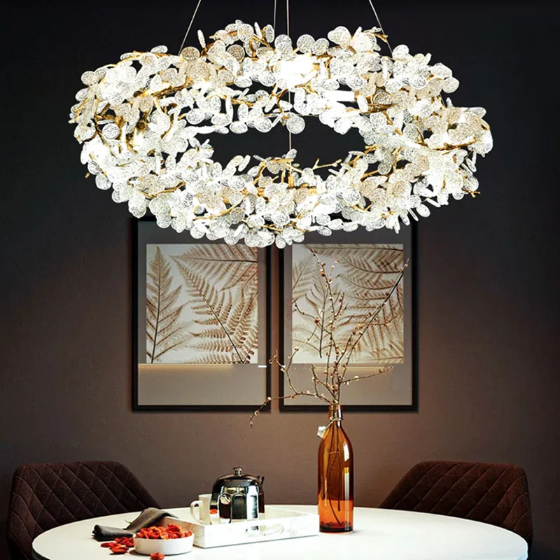 

Nordic Led Chandelier for Dining Room Dining Tables Restaurant Marriage Bedroom Lamps Light Fixture Pendant Lamp Designer