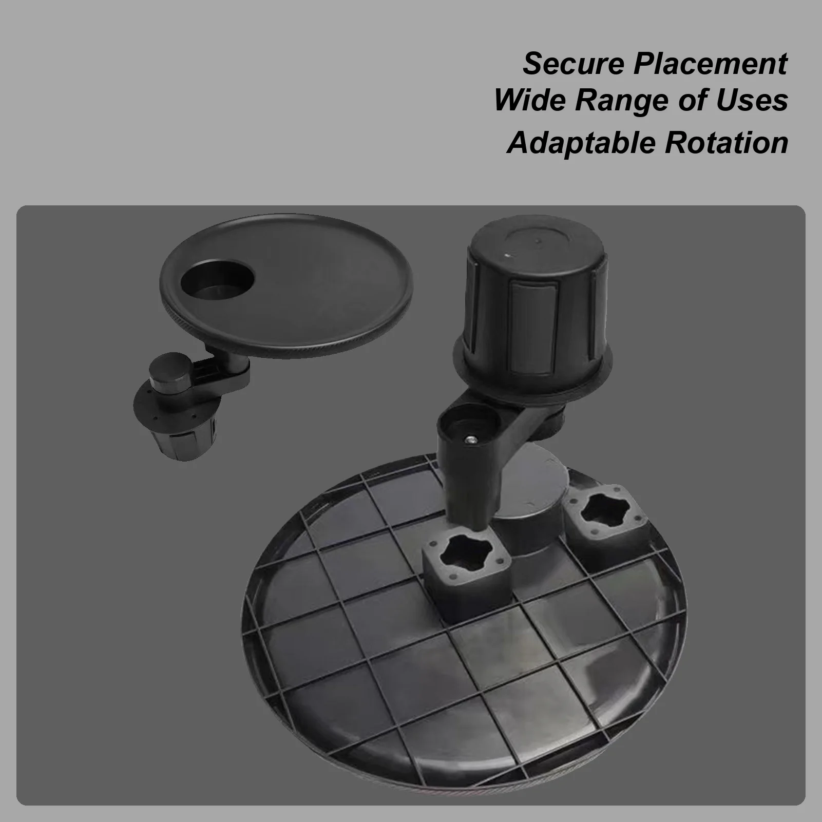 

Car Cup Holder Tray Expander Mount Adapter With Adjustable Base Food Tray For Car For Truck Vehicle Automotive Passenger Travel
