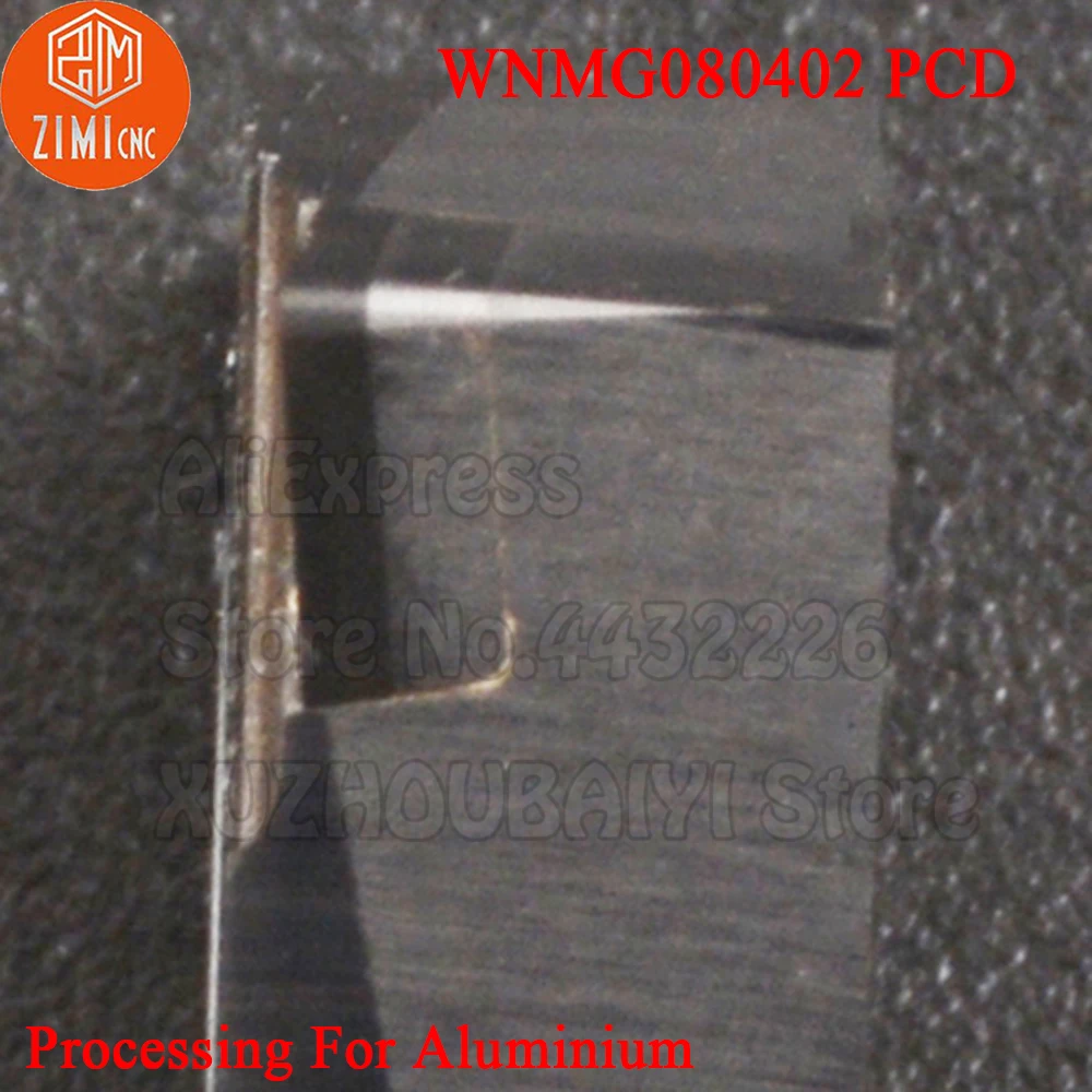 2 قطعة WNMG080402 PCD WNMG 080402 PCD الماس إدراج تحول أدوات التصنيع باستخدام الحاسب الآلي القاطع مخرطة شفرة من الكربيد للألمنيوم