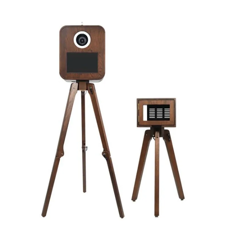 

Solid wood 13.3-inch retro interactive camera selfie photo booth advertising machine