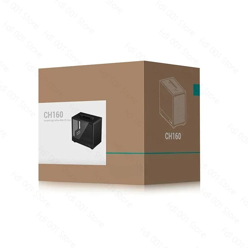 For CH160 Small Case ITX Side Through-mesh Handle Case Long Graphics Card ATX Power Supply