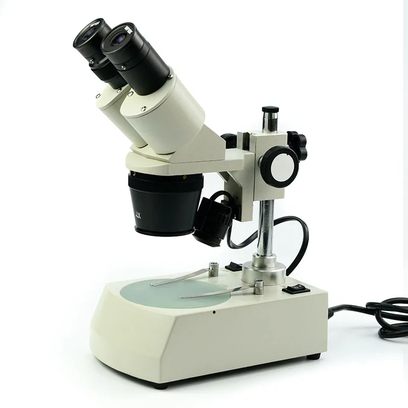 20X 40X Binocular Stereo Microscope W/ Top Bottom LED Lights for PCB Dissecting