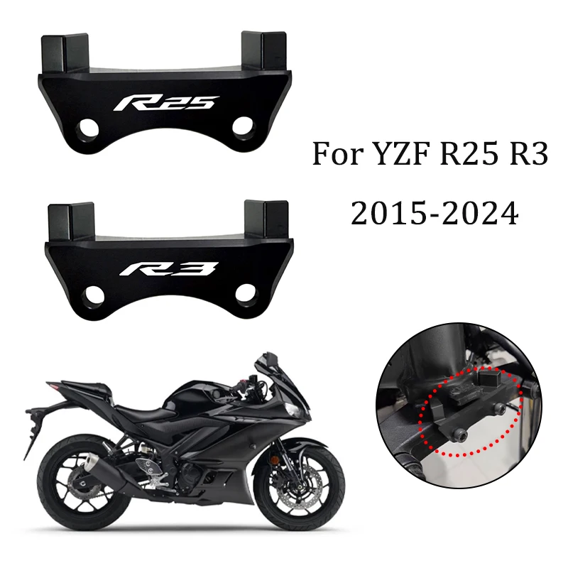 

YZFR3 Motorcycle For Yamaha YZF R25 YZF R3 Steering Limiter Blocks Direction Stopper YZFR25 2015~2024 2023 2022 2021 2020 2019