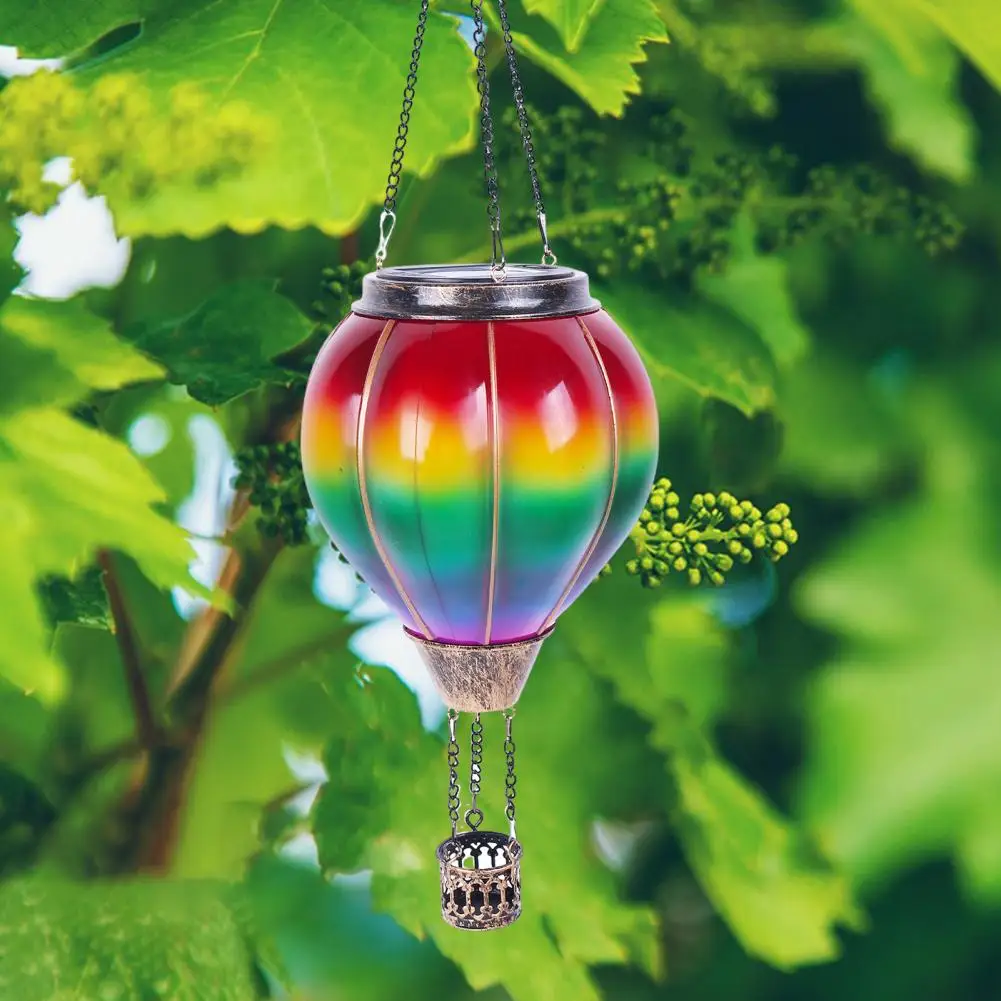 Weatherproof Solar Balloon Light Colorful Hot Air Balloon Solar Lanterns for Outdoor Decoration Waterproof Solar Lamps with Auto