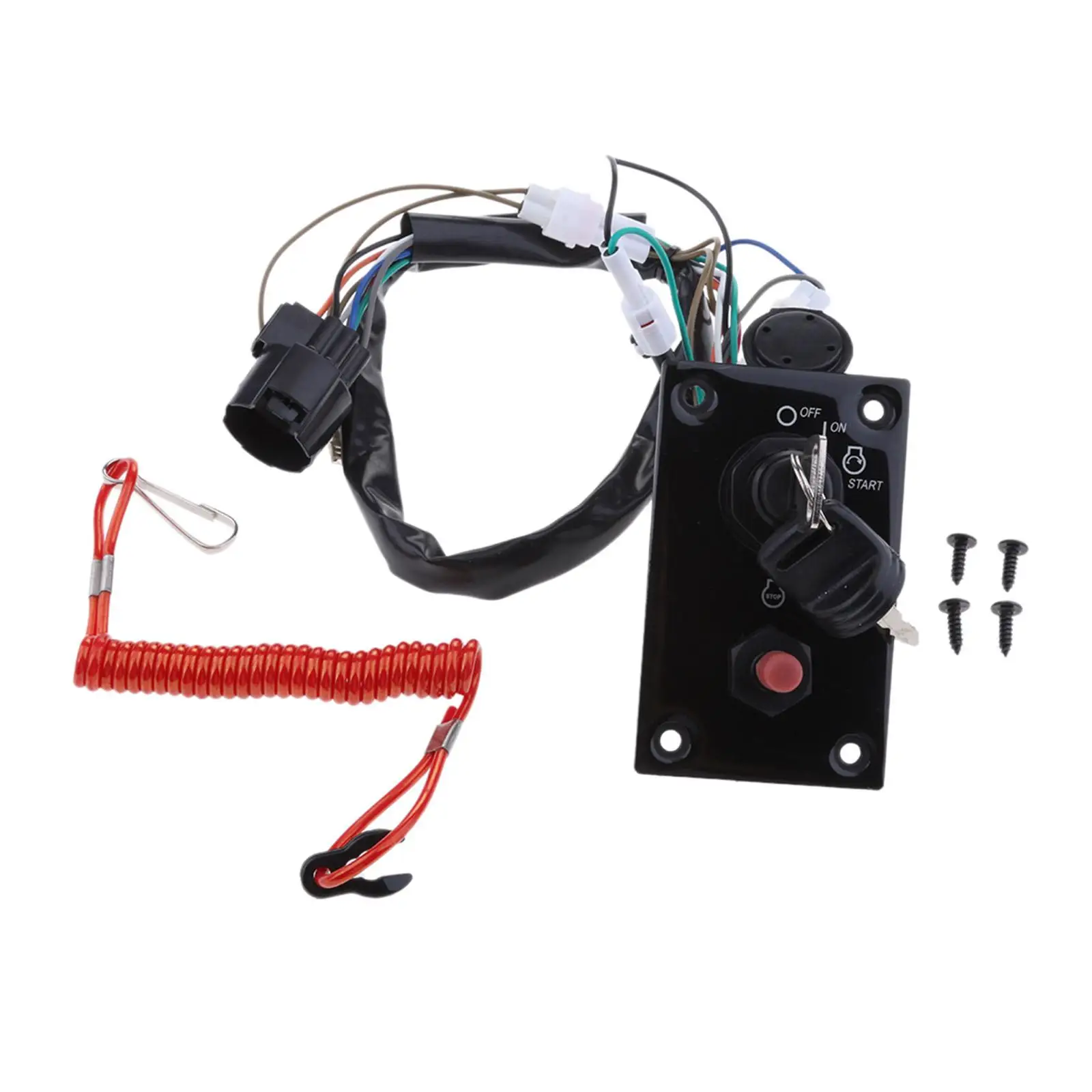 

Marine Outboard Boat Engine Switch Panel Black ABS Waterproof Ignition Key Assembly for Suzuki 37100-96J24