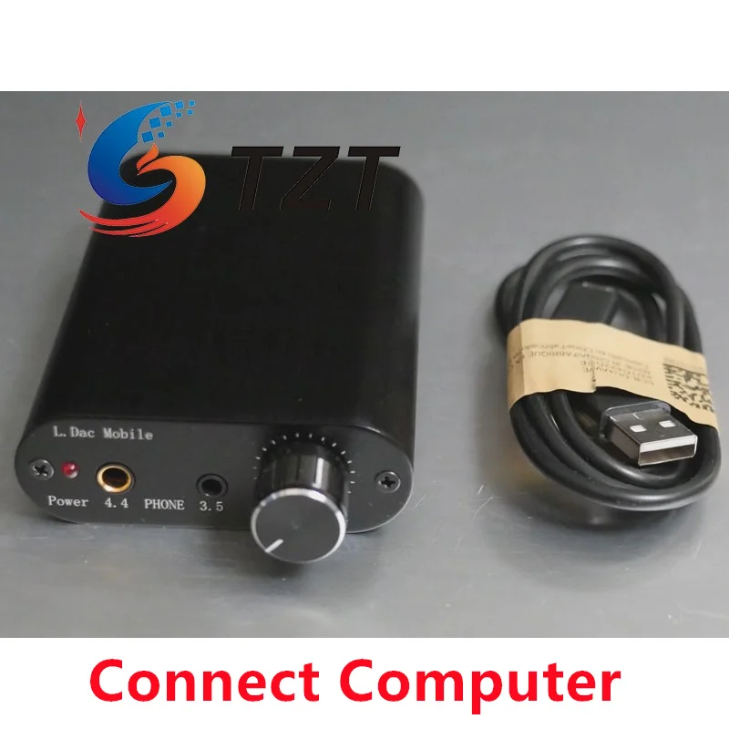 TZT L1387Portable4.4 DAC Headphone Amplifier 4.4mm Balanced Output with Data Cable to Connect Computer/Cellphone for Android