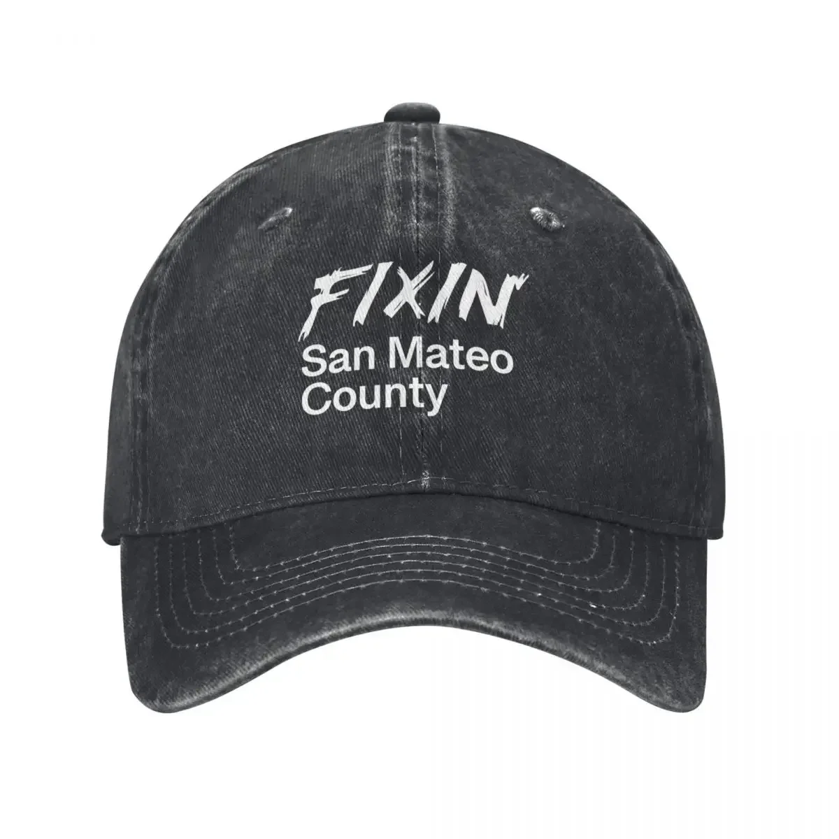 Fixin' San Mateo County white logo Baseball Cap Luxury Cap derby hat men's big size hat Woman Hats Men's