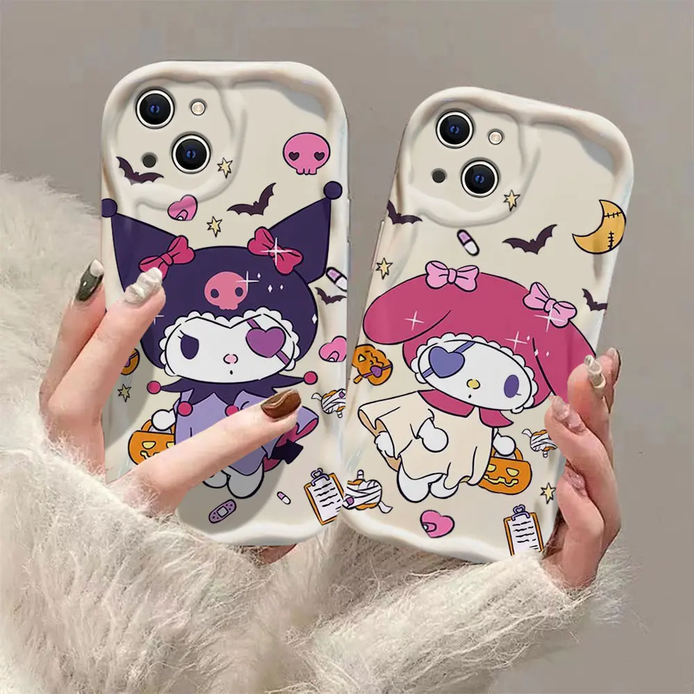 Magic Kuromi Melody 3D Wave Case For iPhone 15 14 13 12 11 Pro Max Mini X XR XSMAX 8 7 6S Plus Soft Silicone Cover