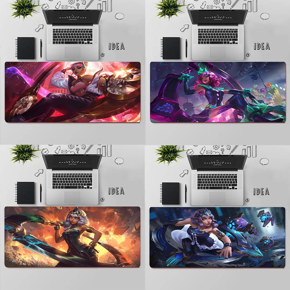 

League of Legends Qiyana игровой коврик для мыши большой коврик для мыши ПК геймер компьютерный коврик для мыши большой коврик для мыши клавиатура настольный коврик Mause Pad