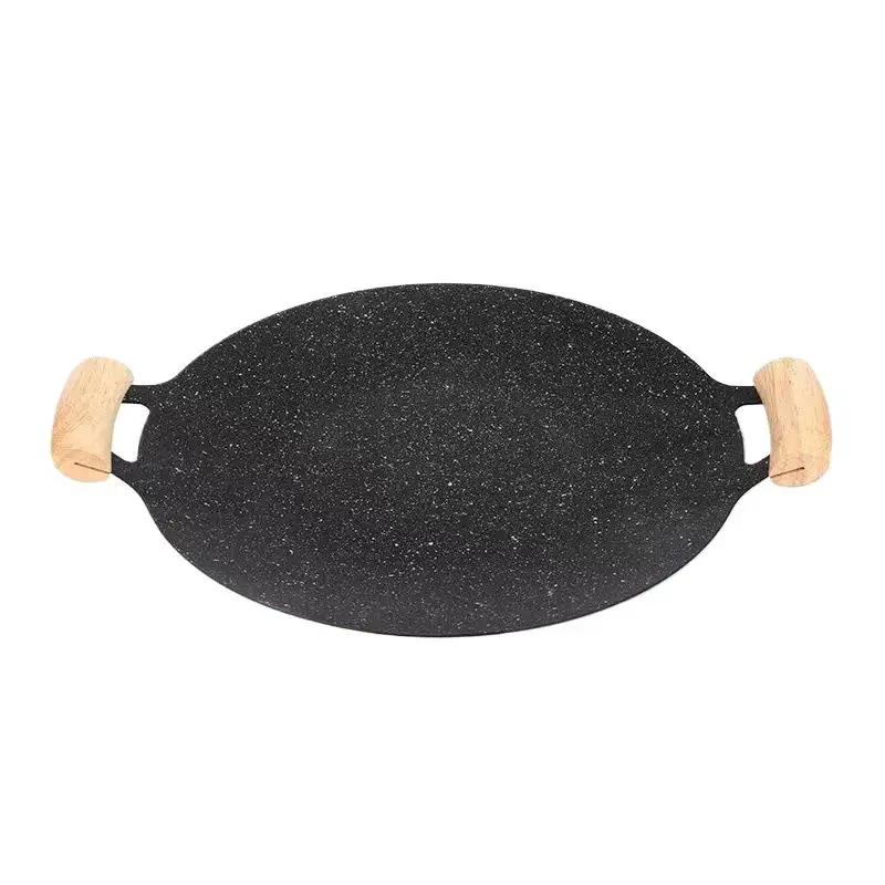 Maifan Stone Barbecue Grill Pan Korean NonStick BBQ Pot For Outdoor Grilling Family Gathering 2830323438cm