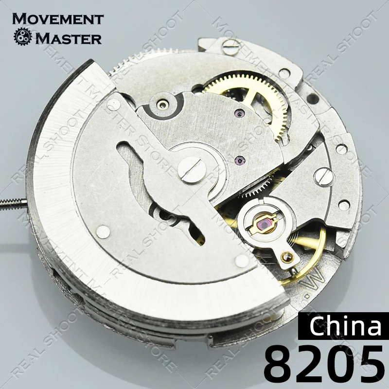 Cina 8205 movimento a tre pin a tre punti doppio calendario bianco 8215 pezzi di ricambio per movimento dell'orologio