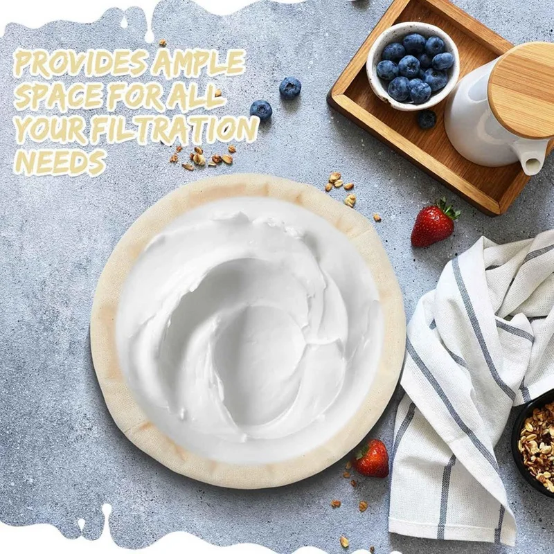 

INW-0e4Pcs 7.9x11.8 Inches Yogurt Strainer Organic Reusable Cold Coffee Filters Bag for Straining Yogurt Strainer