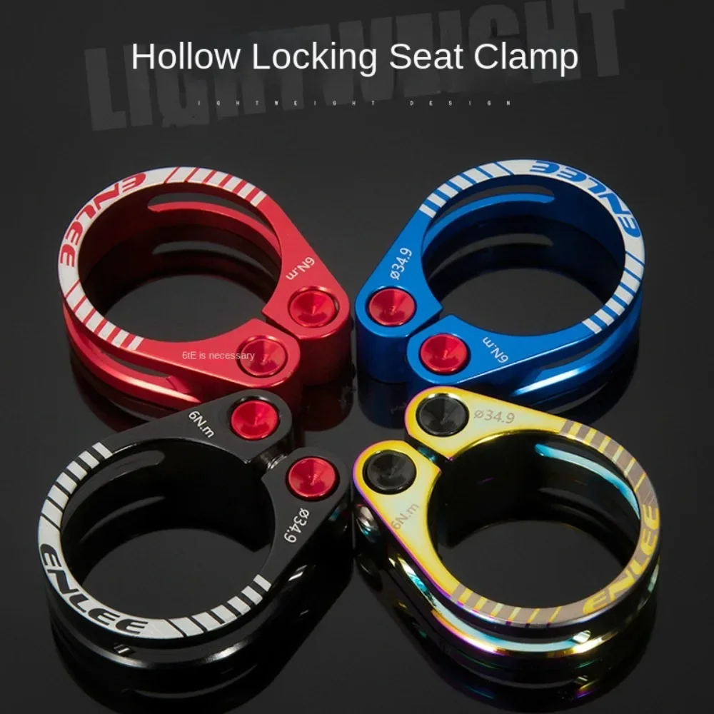 New Aluminum Alloy Bike Seat Clamp Black Red Blue Multicolor 31.8 34.9mm Bike Seat Post Tube Clip Lightweight Bike Parts