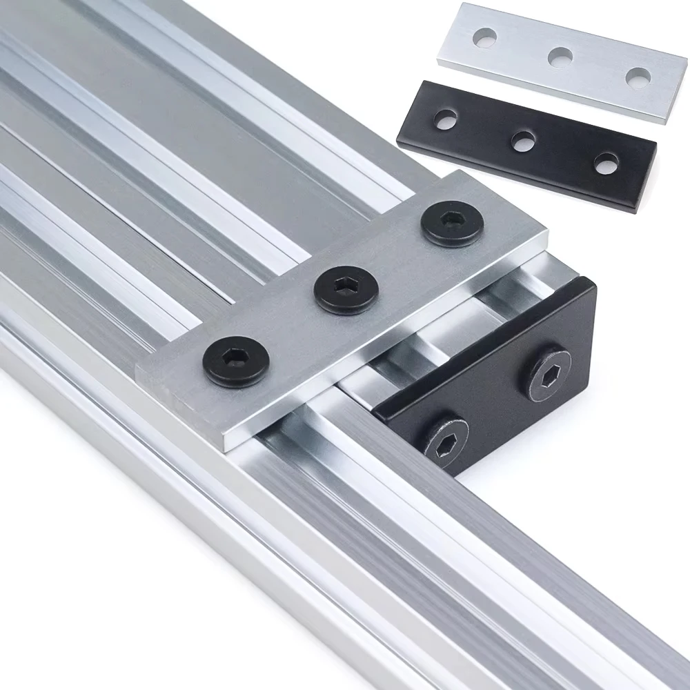 4Pcs/10Pcs Aluminum Alloy 3 Hole Strip Joining Plate Connecting Plate for CNC Router 3D Printer V-Slot/T-Slot Profiles