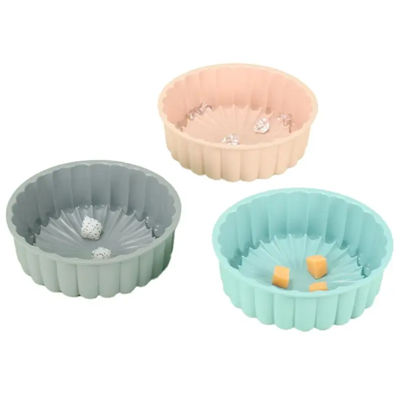 

AEF5-3PC Silicone Cake Pan Multi-Functional Round High Temperature Resistant DIY Baking Mold