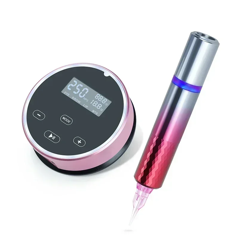 Máquina de tatuaje rotativa profesional, conjunto completo, fuente de alimentación, máquina de tatuaje para cejas, personalizada, p30 agujas dermografo biomaser
