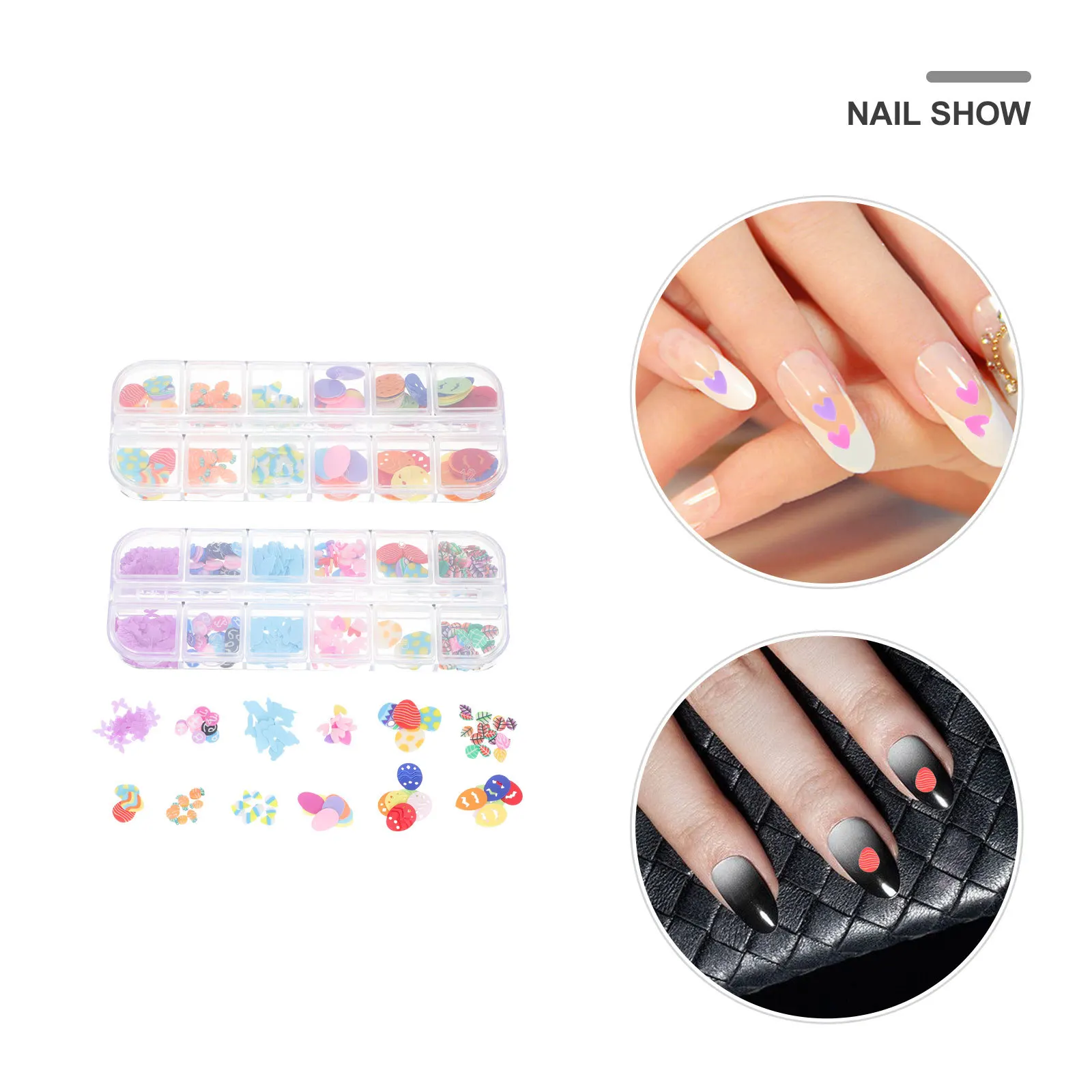 

2 Boxes Nail Art Ornaments Easter Manicure Decors for Festival Party Nail Decorative Accessories Manicure Decor Props